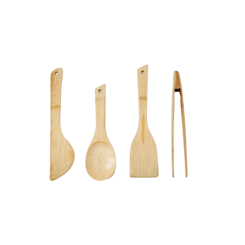 Bamboo shovel spoon clip 4 sets